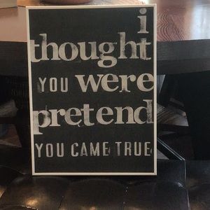 THOUGHT YOU WERE PRETEND..Beautiful wall hanging
